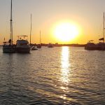 Sonnenuntergang Mallorca mit boot