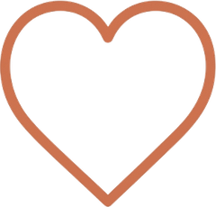 Icono de línea de un corazón